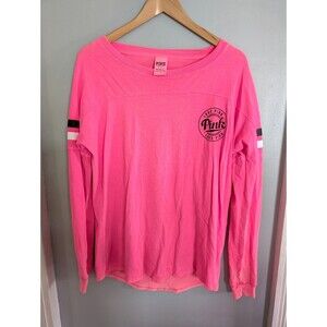 PINK Victoria's Secret Long Sleeve Tee | Size SM| Keyhole Back Lounge Top Cotton